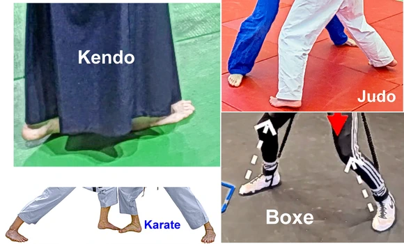 Garde en  karaté judo kendo position carrée   